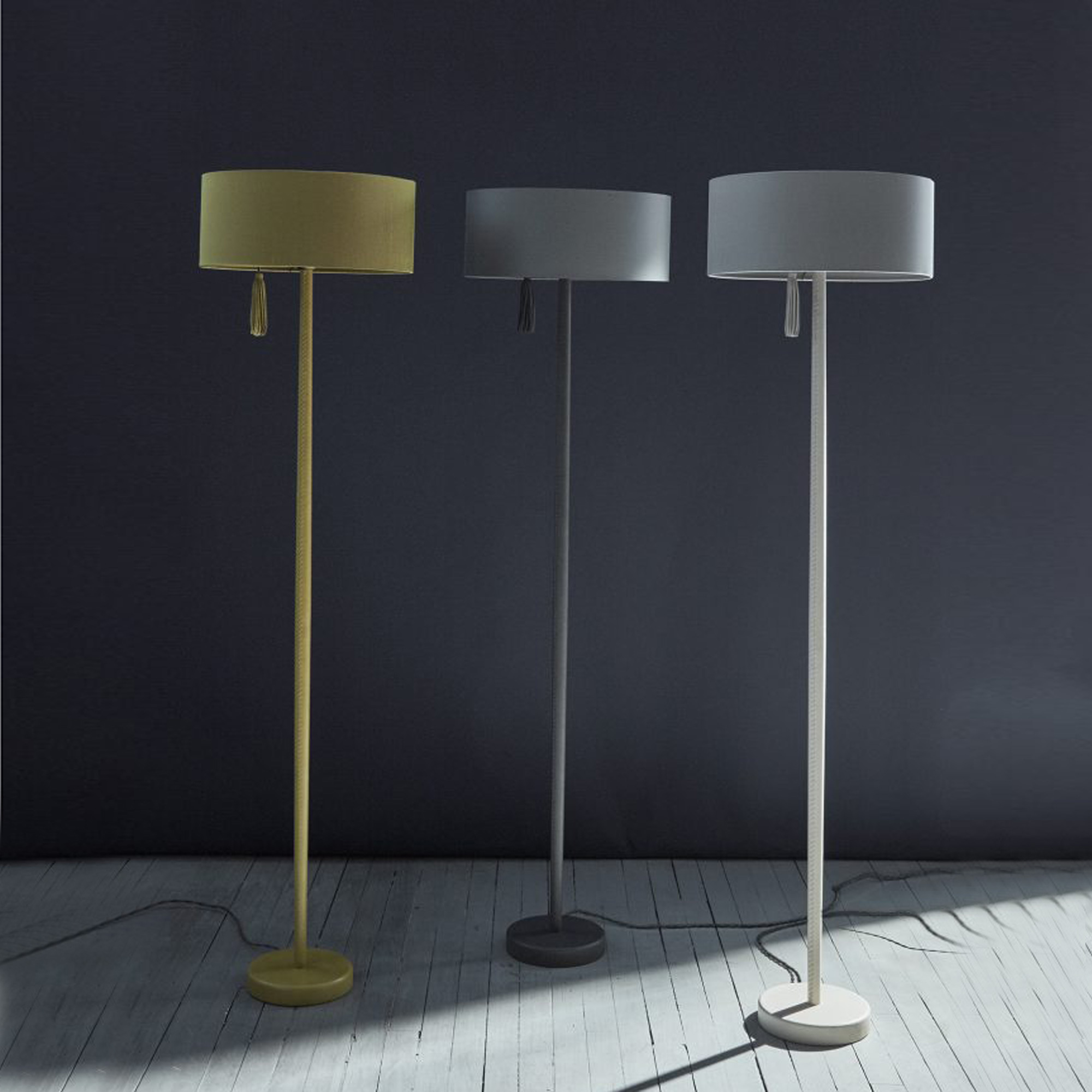 ochre tripod lamp