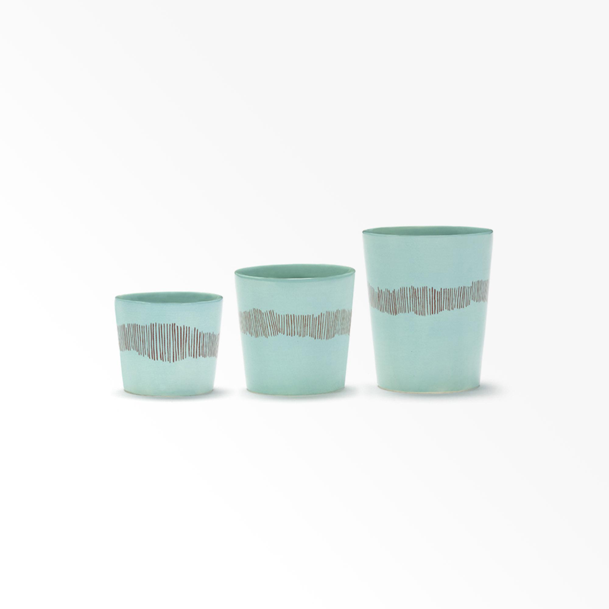 ESPRESSO CUP 15 CL AZURE SWIRLSTRIPES RED by Serax South Hill Home